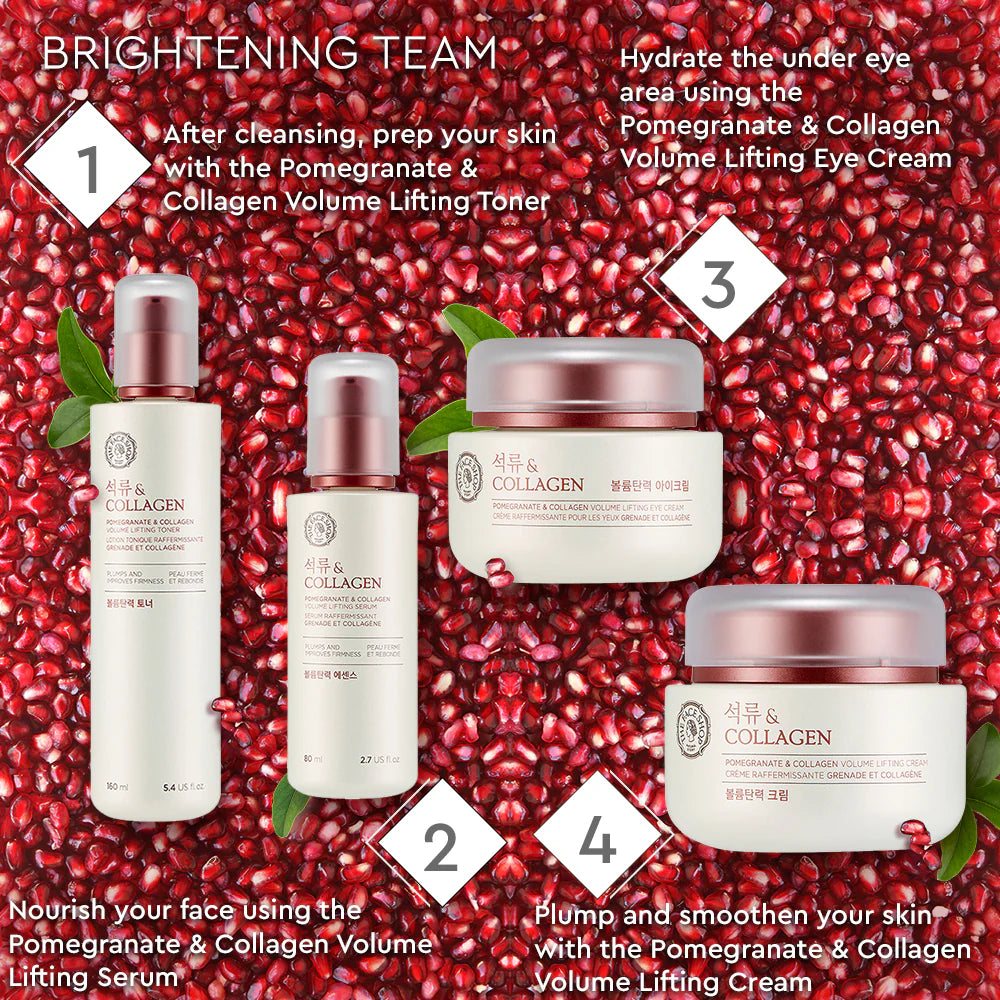 The Face Shop Pomegranate & Collagen Face Cream With 10% Marine Collagen & Pomegranate Extracts