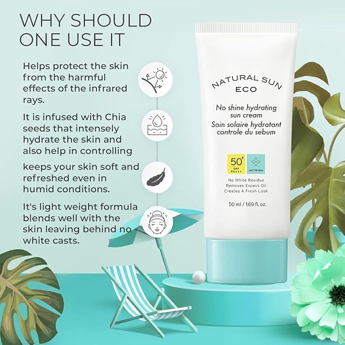 The Face Shop Hydrating Sunscreen SPF 50+ PA++++ : Korean, Matte Finish & No White Cast (50ml)