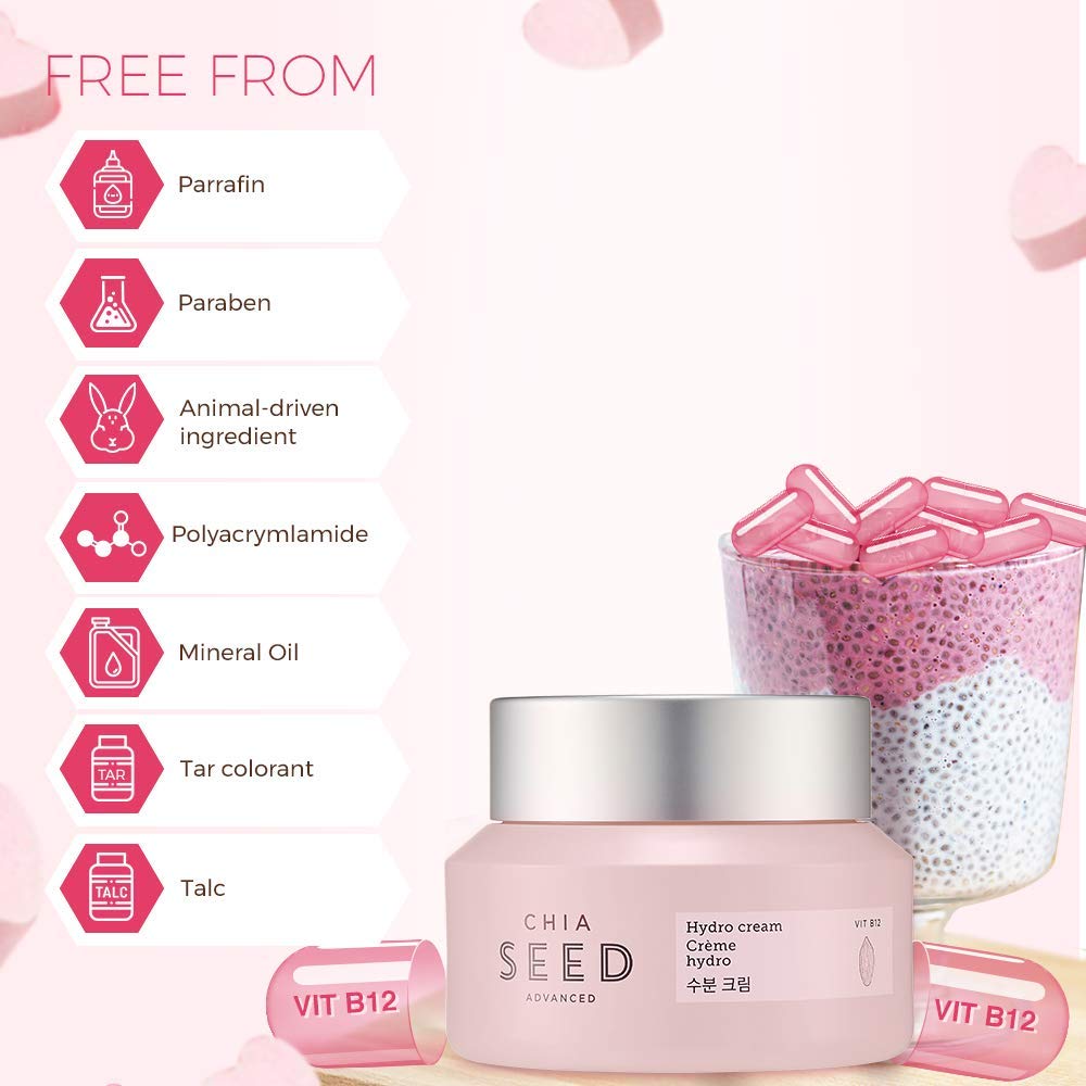 The Face Shop Chia Seed Hydro Cream with Vitamin B12 & Chia Seeds