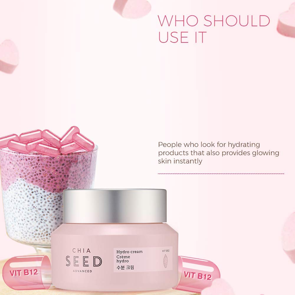 The Face Shop Chia Seed Hydro Cream with Vitamin B12 & Chia Seeds