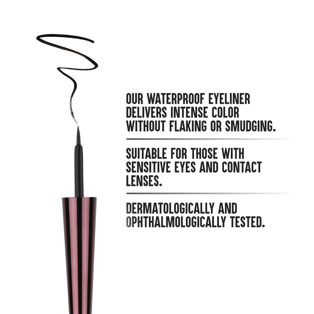 Colorbar Waterproof Opaque Liquid Eyeliner Opaque Finish - Black