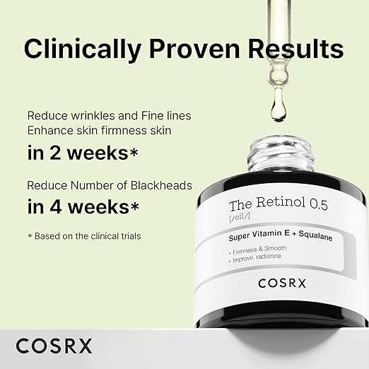 Cosrx Retinol 0.5 Oil 20mL | Anti-aging Serum with 0.5% Retinoid Treatment for Face