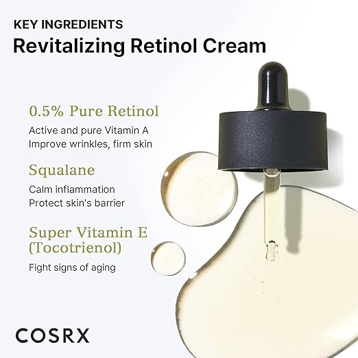 Cosrx Retinol 0.5 Oil 20mL | Anti-aging Serum with 0.5% Retinoid Treatment for Face