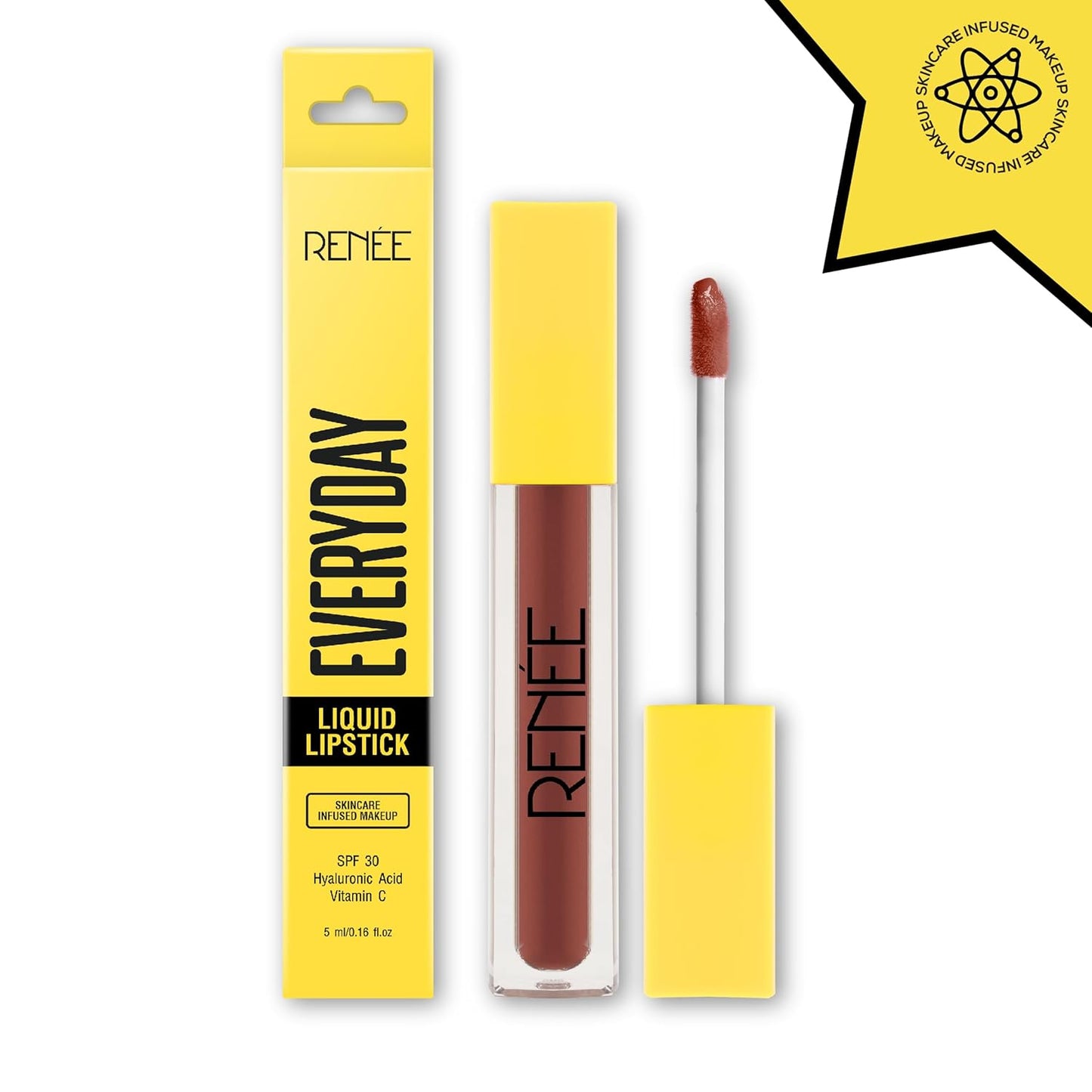 Renee Everyday Matte Liquid Lipstick, Smudge & Transfer-Proof, Skincare Infused Makeup, 5 ml