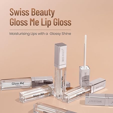 Swiss Beauty Gloss Me Lip Gloss | Lightweight | Glossy Finish | Non-sticky |With Jojoba Oil & Glycerine