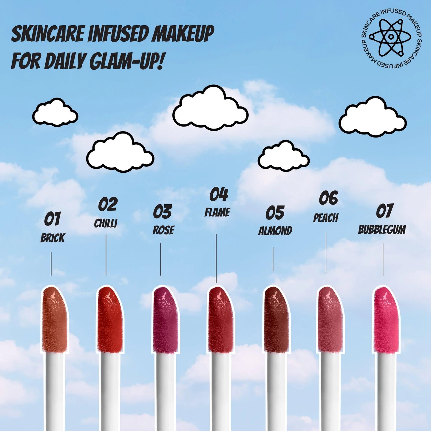 Renee Everyday Matte Liquid Lipstick, Smudge & Transfer-Proof, Skincare Infused Makeup, 5 ml