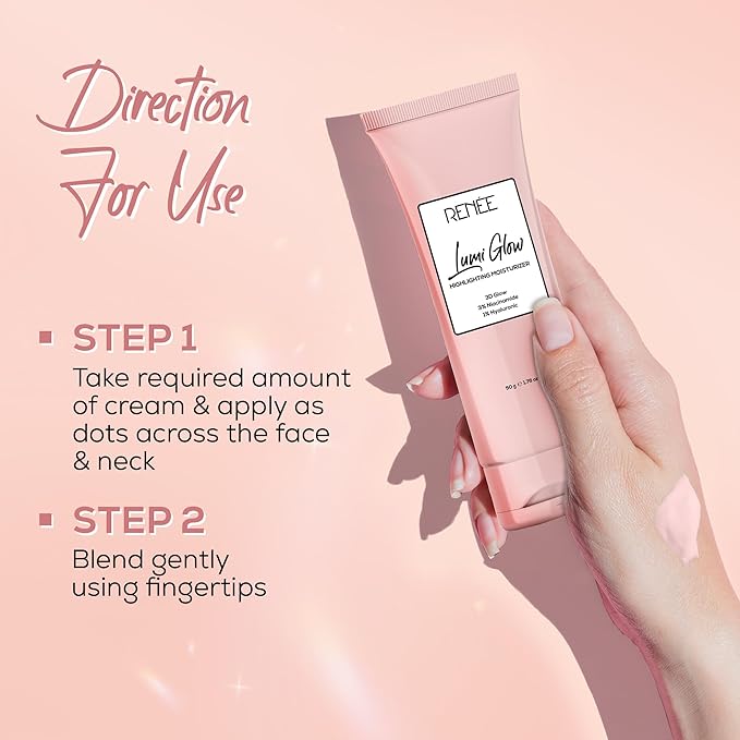 RENEE Lumi Glow Highlighting Moisturizer | Enriched with 3% Niacinamide & 1% Hyaluronic Acid | Prevents Photoaging & UV Damage | Reduces Pigmentation, Fine Lines & Wrinkles | Non-Sticky | Glowing Skin |