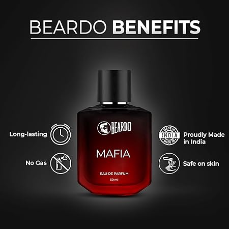 Beardo Mafia Perfume for Men, 50ml | Eau De Parfum | Body Spray for Men | Day Time Fragrance Body Spray For Men | Musky, Woody Perfume for Men Long Lasting | Valentines day gift for husband | Gift for boyfriend | Gift for Men