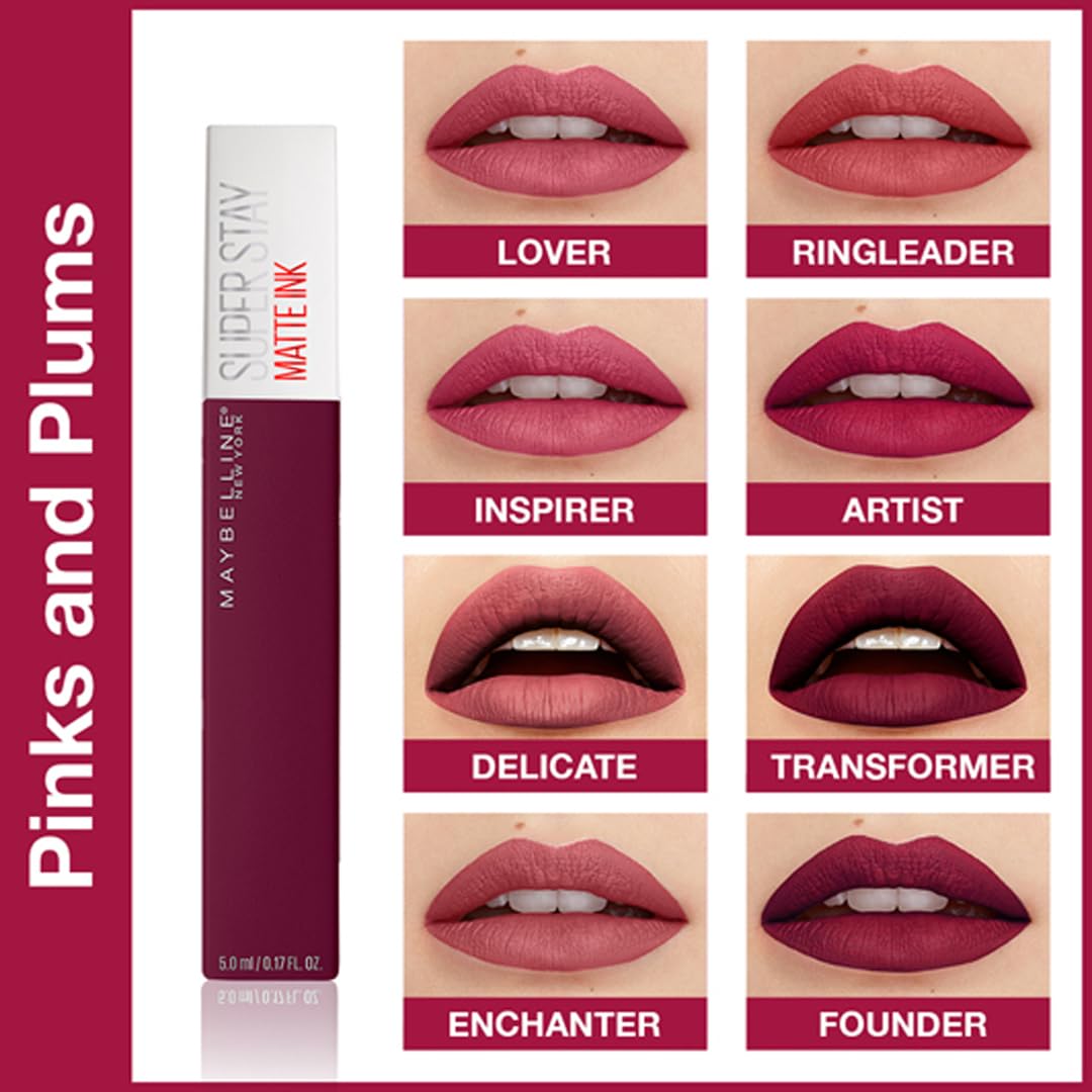 Maybelline New York Liquid Matte Lipstick, Long Lasting, 16hr Wear, Superstay , 5ml