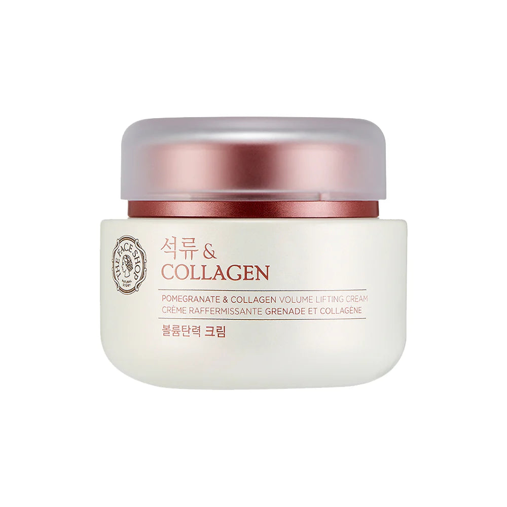 The Face Shop Pomegranate & Collagen Face Cream With 10% Marine Collagen & Pomegranate Extracts