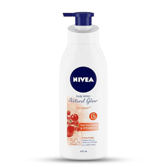 Nivea Natural Glow Cell Repair 50X Vitamin C Body Lotion SPF 15