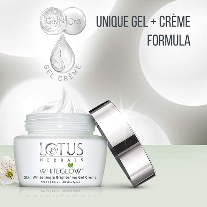 Lotus Herbals Whiteglow Gel Cream 60g, Deep Moisturising Cream
