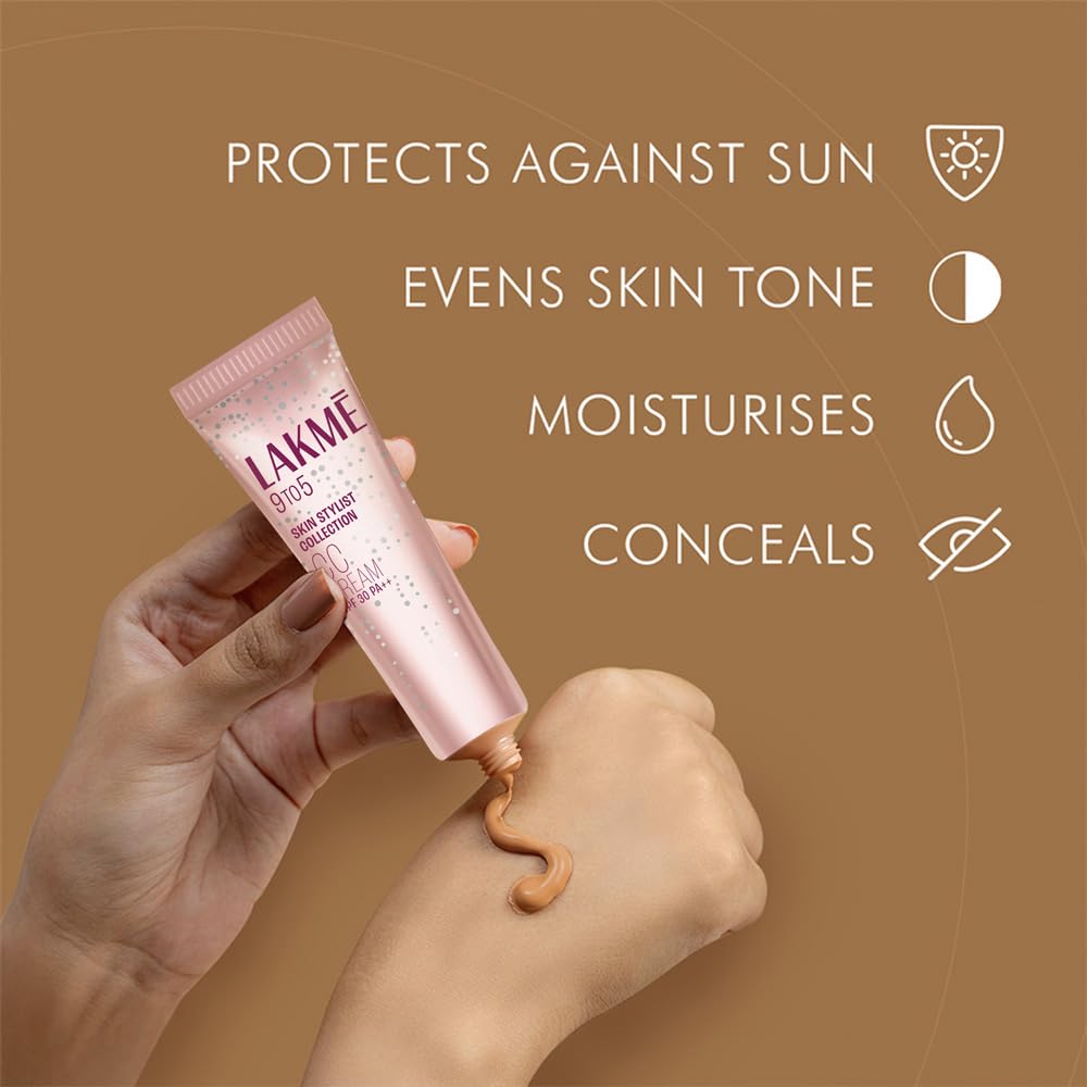 Lakme 9 to 5 Complexion Care CC Cream, Almond 30g