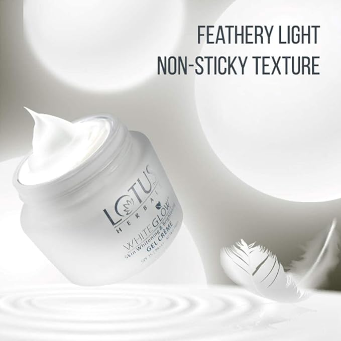 Lotus Herbals Whiteglow Gel Cream 60g, Deep Moisturising Cream