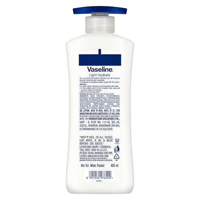 Vaseline Light Hydrate Serum In Lotion, 400 ml