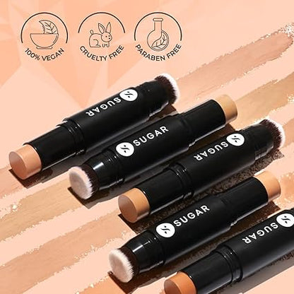 SUGAR Cosmetics Ace Of Face Matte Foundation Stick with In-Built Brush