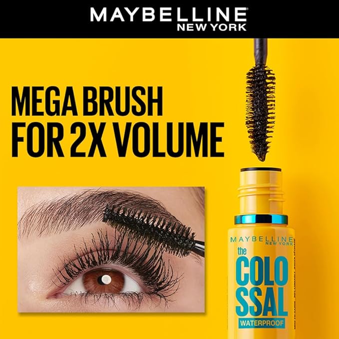 Maybelline New York Mascara, Volumizing & Lengthening, Waterproof