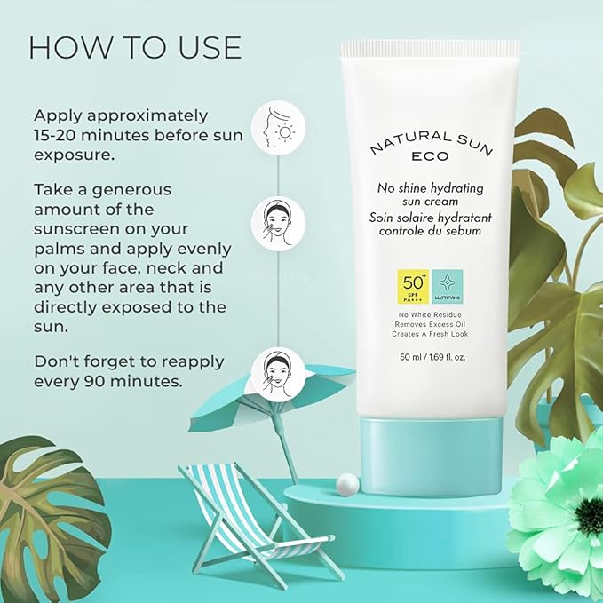 The Face Shop Hydrating Sunscreen SPF 50+ PA++++ : Korean, Matte Finish & No White Cast (50ml)