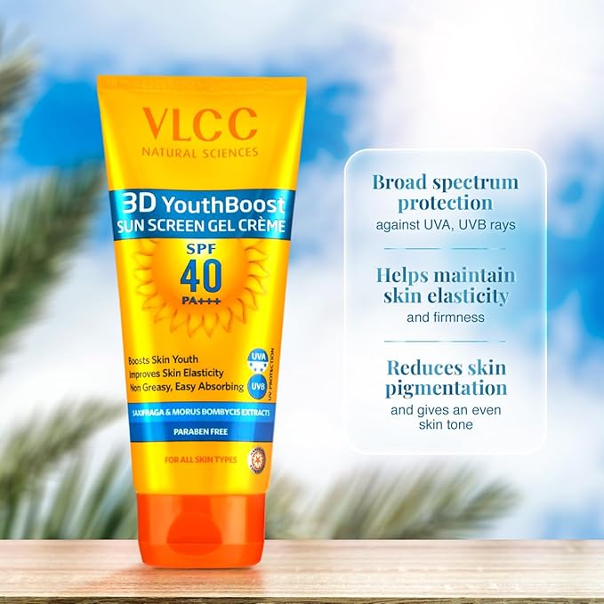VLCC 3D Youth Boost SPF 40 +++ Sunscreen Gel Crème