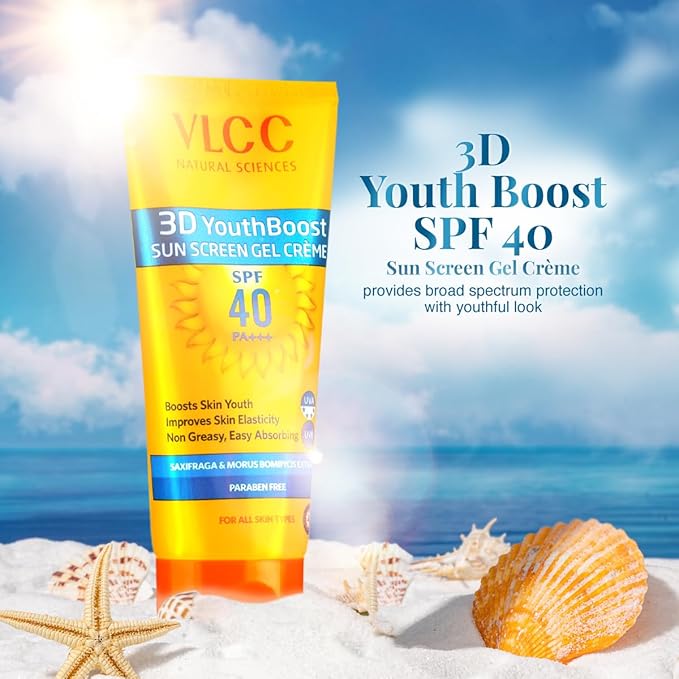 VLCC 3D Youth Boost SPF 40 +++ Sunscreen Gel Crème
