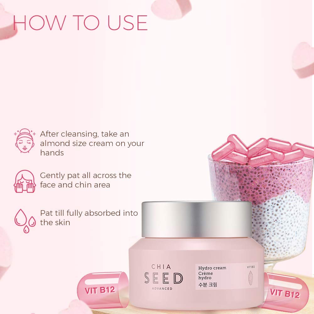 The Face Shop Chia Seed Hydro Cream with Vitamin B12 & Chia Seeds