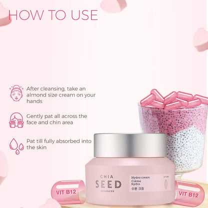The Face Shop Chia Seed Hydro Cream with Vitamin B12 & Chia Seeds