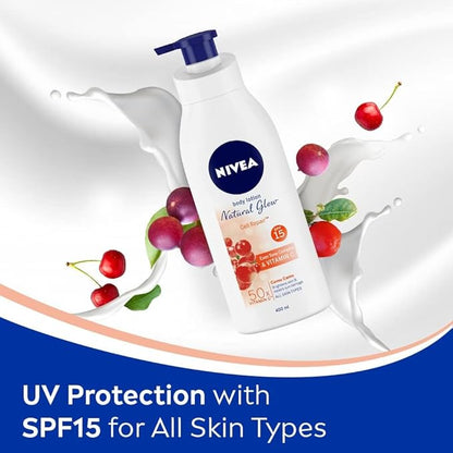 Nivea Natural Glow Cell Repair 50X Vitamin C Body Lotion SPF 15