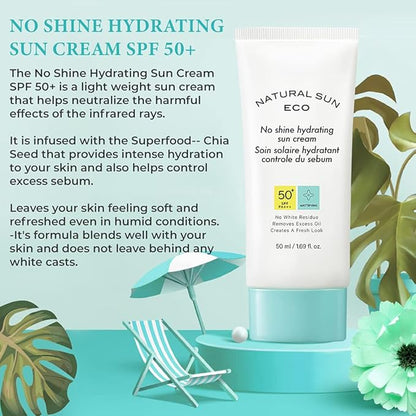 The Face Shop Hydrating Sunscreen SPF 50+ PA++++ : Korean, Matte Finish & No White Cast (50ml)