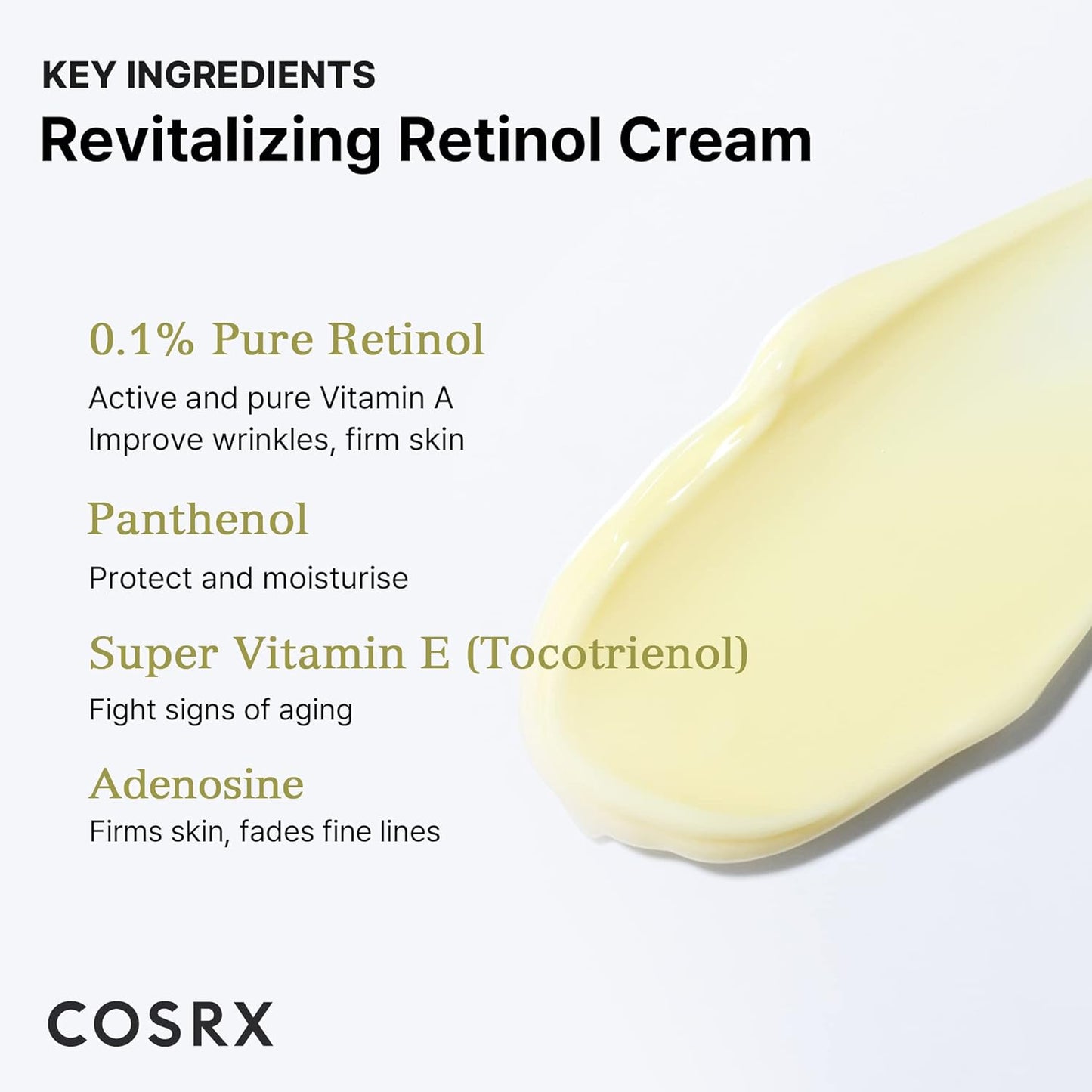 COSRX THE RETINOL SUPER VITAMIN E AND PANTHENOL CREAM