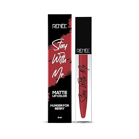 RENEE Stay With Me Matte Lip Color, Long Lasting, Non Transfer, Water & Smudge Proof,5 ml