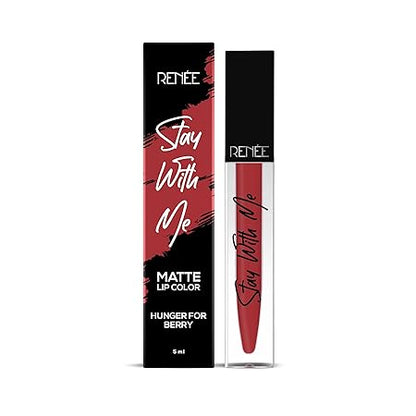 RENEE Stay With Me Matte Lip Color, Long Lasting, Non Transfer, Water & Smudge Proof,5 ml