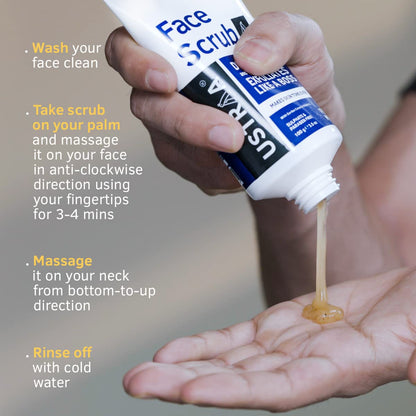 Ustraa Face Scrub -100g - De-Tan Face scrub for men