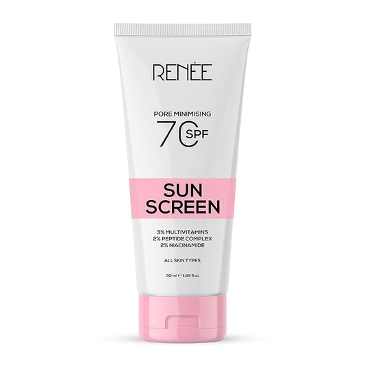 RENEE Pore Minimizing Sunscreen SPF 70 With 2% Niacinamide, 2% Peptide & 3% Multivitamins,