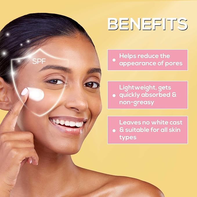 RENEE Pore Minimizing Sunscreen SPF 70 With 2% Niacinamide, 2% Peptide & 3% Multivitamins,