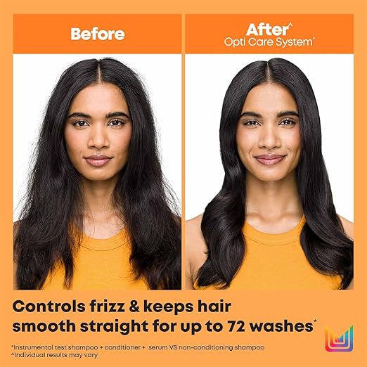 Matrix Opti Care Smooth Straight Professional Conditioner for Ultra Smooth Intensely Moisturized Hair with Shea Butter, Paraben Free, 196g