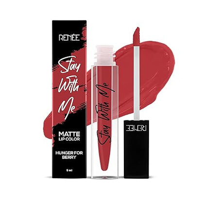 RENEE Stay With Me Matte Lip Color, Long Lasting, Non Transfer, Water & Smudge Proof,5 ml