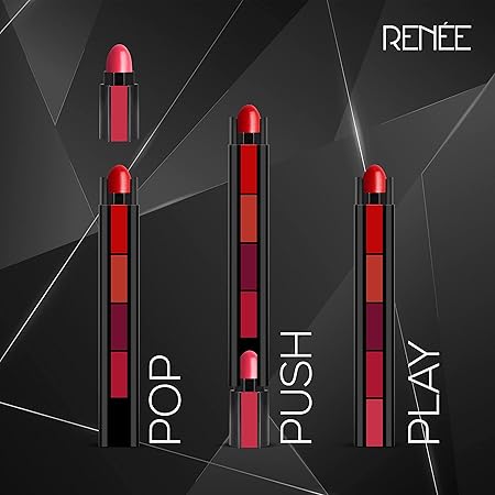 RENEE Fab 5 5-in-1 Lipstick 7.5gm| Five Shades In One| Long Lasting, Matte Finish,Nude