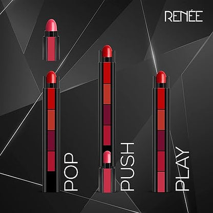 RENEE Fab 5 5-in-1 Lipstick 7.5gm| Five Shades In One| Long Lasting, Matte Finish,Nude