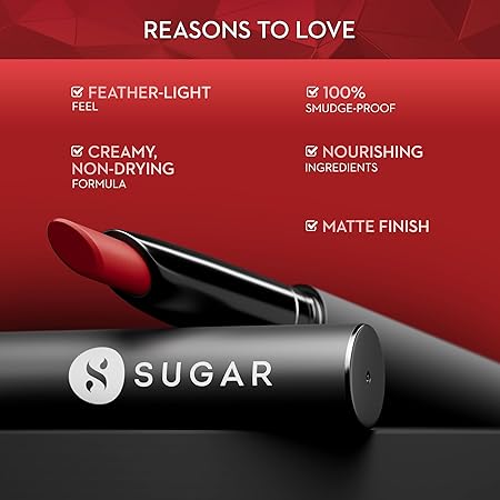 SUGAR Matte Attack Transfer Proof Lipstick with Avocado Oil 2 g