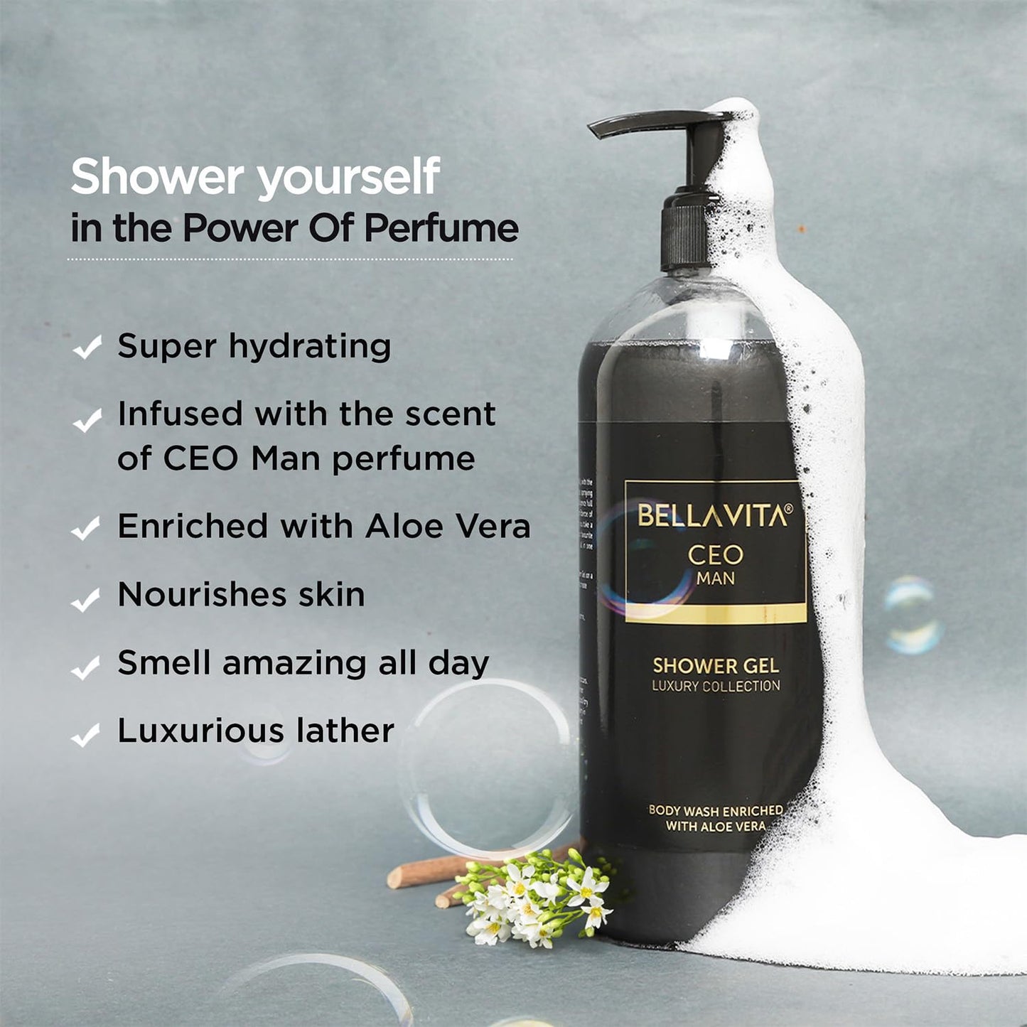 Bella Vita Luxury CEO MAN Body Wash Shower Gel for Men