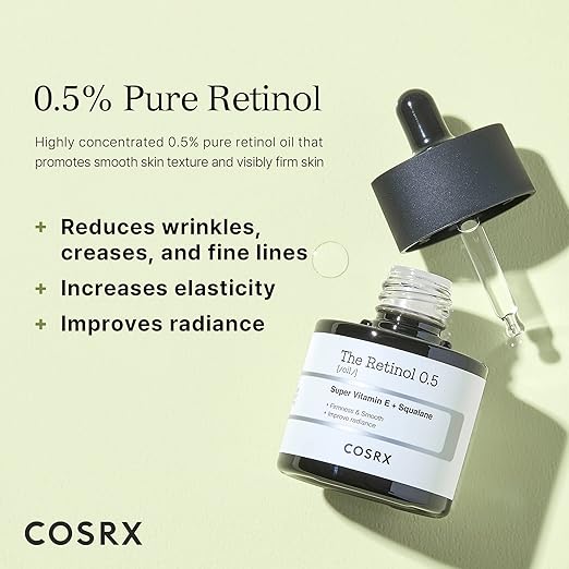 Cosrx Retinol 0.5 Oil 20mL | Anti-aging Serum with 0.5% Retinoid Treatment for Face
