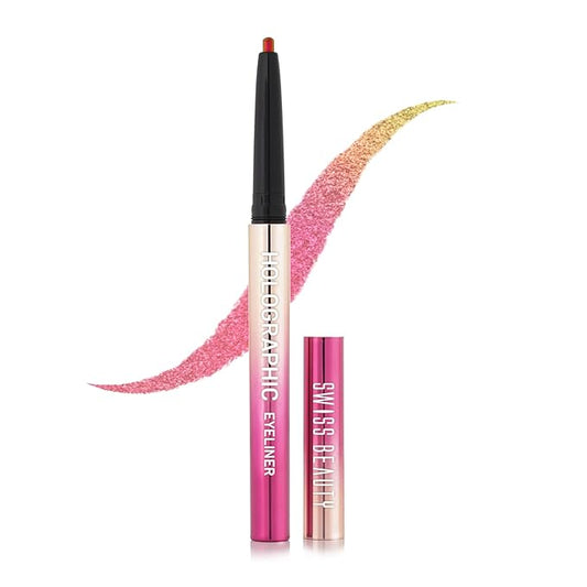 SWISS BEAUTY Holographic Shimmery Pencil Eyeliner | Waterproof, Smudge Proof, Long Lasting Eyeliner With Easy Application