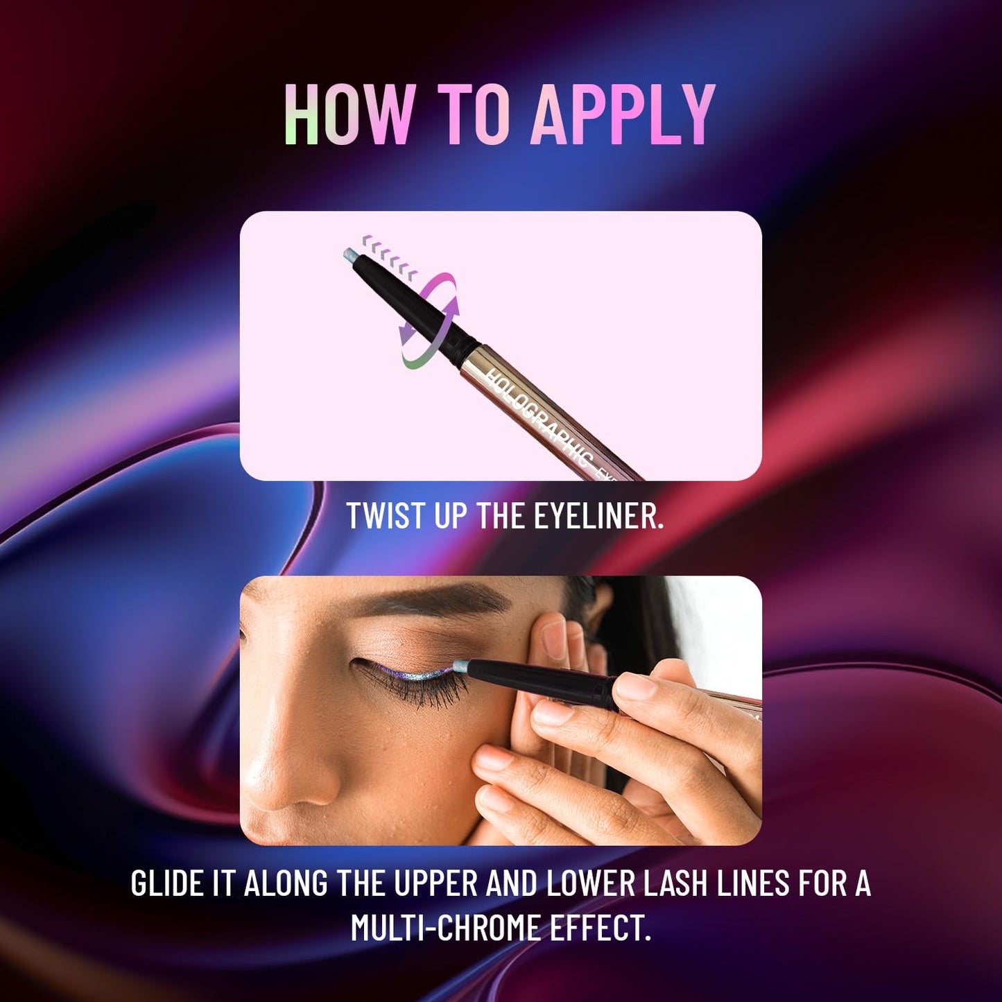 SWISS BEAUTY Holographic Shimmery Pencil Eyeliner | Waterproof, Smudge Proof, Long Lasting Eyeliner With Easy Application