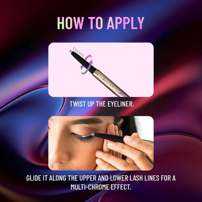 SWISS BEAUTY Holographic Shimmery Pencil Eyeliner | Waterproof, Smudge Proof, Long Lasting Eyeliner With Easy Application