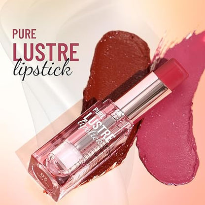 Swiss Beauty Pure Lustre Lipstick | High Shine Finish | Smooth Glide | With Olive Oil & Vitamin E | Hydrating | Shade- Salty Pink