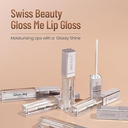 Swiss Beauty Gloss Me Lip Gloss | Lightweight | Glossy Finish | Non-sticky |With Jojoba Oil & Glycerine