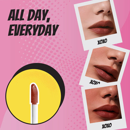 Renee Everyday Matte Liquid Lipstick, Smudge & Transfer-Proof, Skincare Infused Makeup, 5 ml