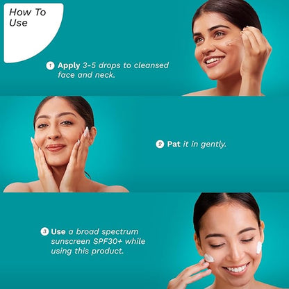 Pilgrim 10% Niacinamide Serum 30ml For Acne Marks|With 1% Zinc PCA, Salicylic & Hyaluronic Acid|Niacinamide Serum For Oily Skin, Acne-Prone, Combination, Normal Skin|Oil Control, Anti-Acne|Women & Men