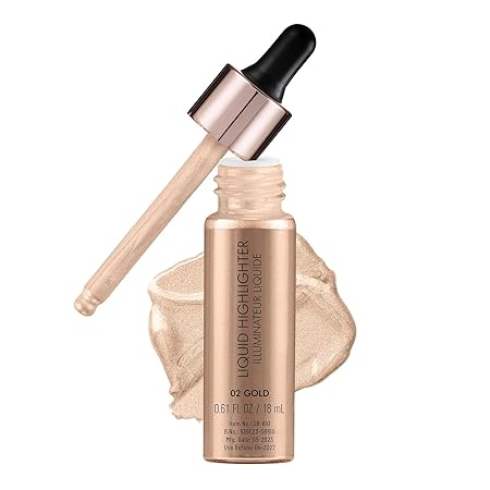 Swiss Beauty Drop & Glow Liquid Highlighter For Face Makeup | Illuminating Liquid Highlighter With Dewy Finish | Shade -Gold