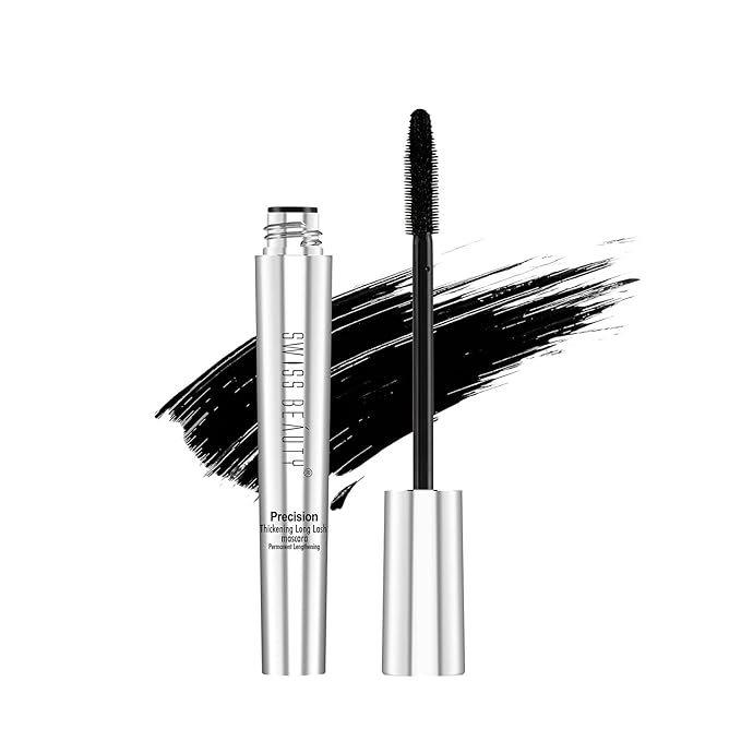 Swiss Beauty Waterproof Volume Mascara | Smudge Proof Curling Mascara For Eye Makeup | Jet Black